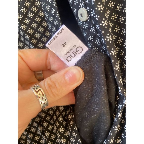 Gina Collective Black White Italian Sleeveless Jumpsuit, Size EU 42 US Large - Picture 8 of 13